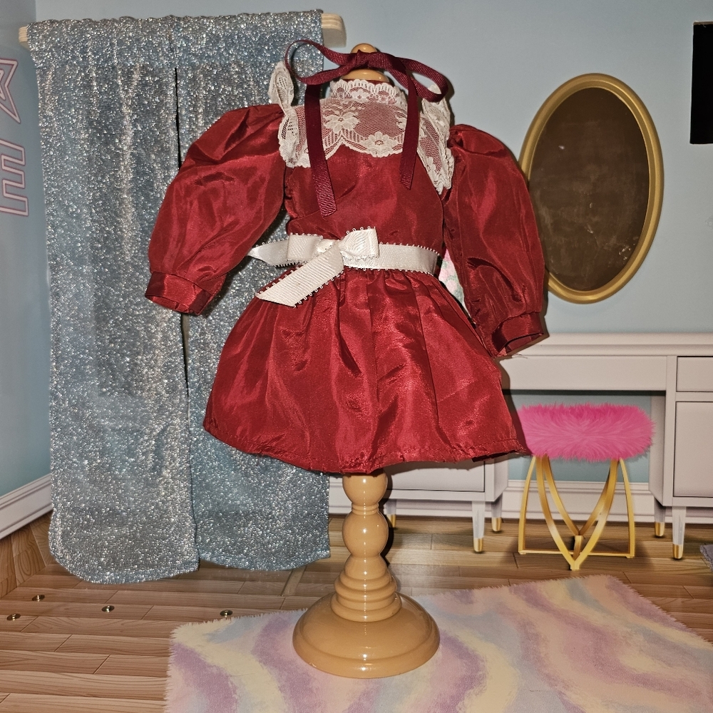 Pleasant Company Samantha's Christmas Cranberry Party Dress